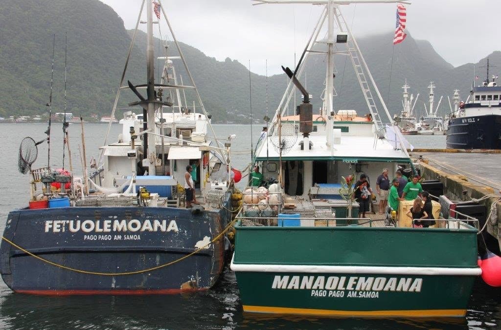 Longline fishing vessels Fetuolemoana and Manaolemoana docked in Pago Pago